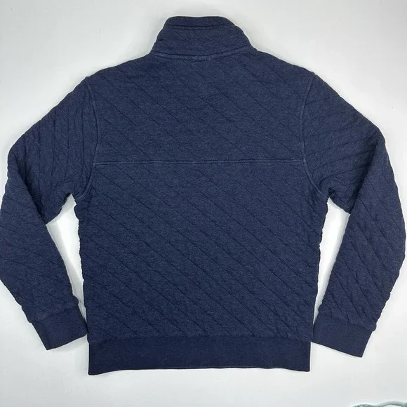 Patagonia Men's Navy‎ Blue Red Organic Cotton Snap-T Athletic Pullover Med/C40